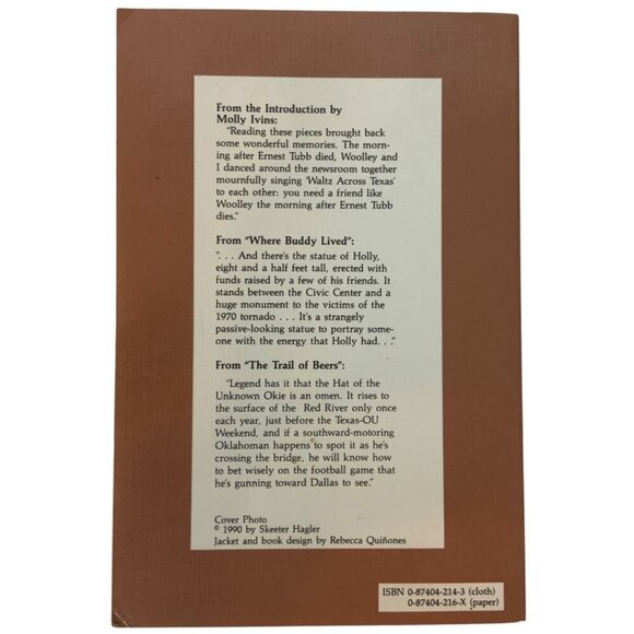 The Edge of the West and Other Texas Stories By Bryan Woolley Paperback 1990 - Picture 3 of 3